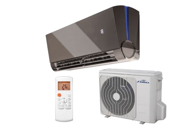 Fisher ART Antracit oldalfali split klíma 3,5 kW (Téliesített) kép